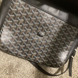 Goyard Black and Brown Patterned Messenger Bag